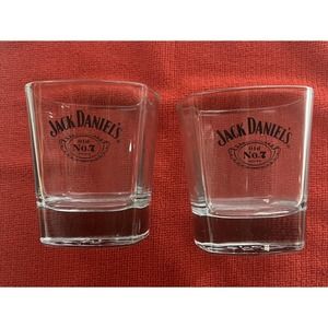 Jack Daniels Old No 7 Brand‎ Whiskey Barware Rocks Glass Tumbler Square